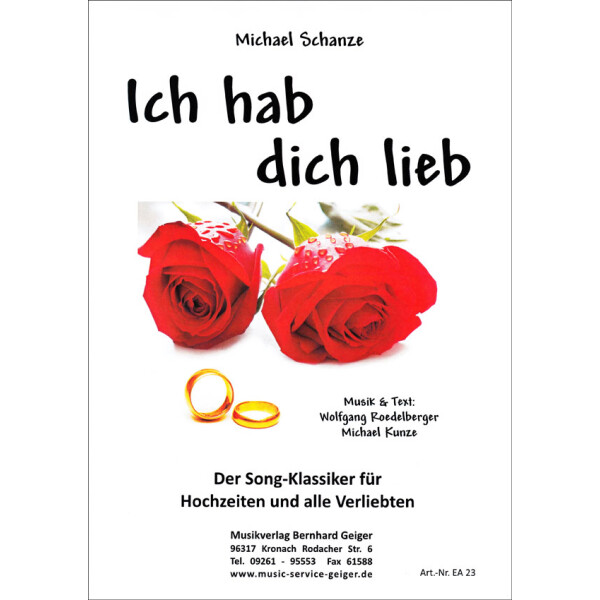 Ich hab dich lieb - Michael Schanze (Einzelausgabe)